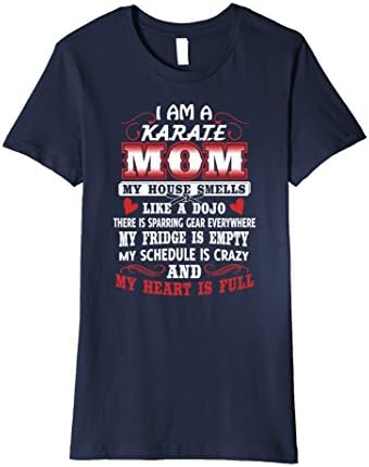 Womens I Am a Karate Mom - Funny Karate Shirt Large Navy