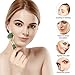 Rosenice Aventurine Gua Sha Scraping Massage Tools, Facial Jade Roller Set Natural Stone Guasha Board for SPA Acupuncture Therapy Trigger Point Treatment
