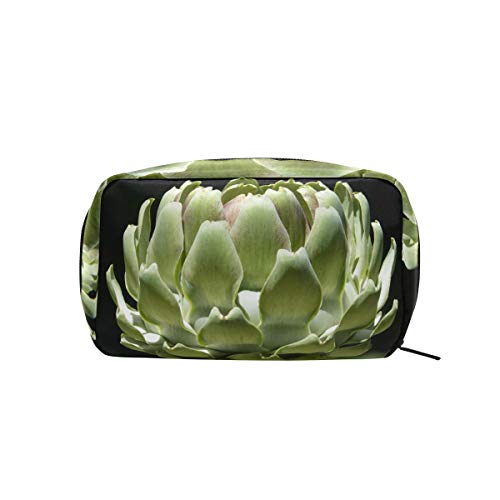 Artichoke Orchard Vegetable Makeup Bag Organizer Portable Cosmetic Pouch Handbag With Zipper For Women Purse