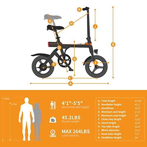 Jasion EB5 Plus Electric Bike, 480 WH Removeable Battery, 750W Peak Motor Electric Mountain Bike, 20MPH Ebike for Adults with Front Fork Suspension