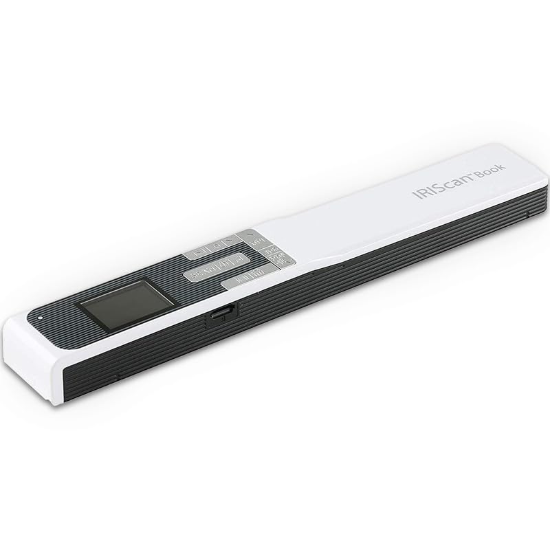 IRIScan Book Portable Scanner Wireless Battery - v5 : 12PPM 1200dpi Hand Scanner, PDF Editor, scan to Word, PDF, XLS, SD Card, Document Scanner, SD, scan Thru USB, Win Mac