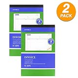 2-Part Carbonless Invoice Book Cash or Rent Receipt General Purpose Sales Money Book White Pages Contractor's Invoice Proposal Form Book Sales Tickets (Pack of 2) by - Emraw