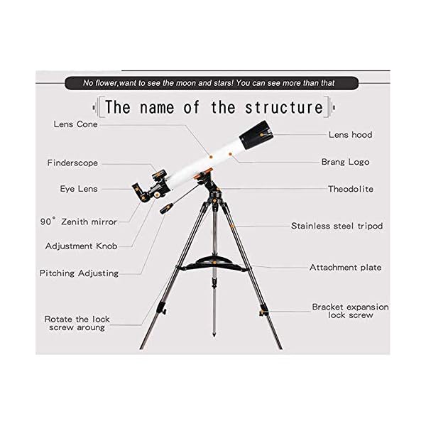 "N/A" Astronomisches Refraktor-Teleskop, Hohe Vergrößerung Outdoor Professional Astronomisches Teleskop 270x Monokular Optischer Refraktor-Design Tragbares Stativ – Bild 6