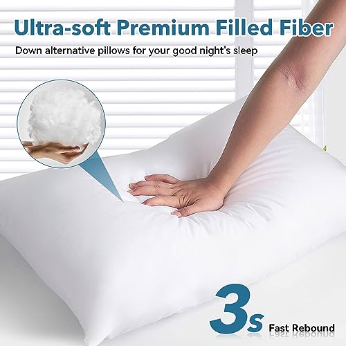 SILUI Pillows Standard Size Set of 4 Pack Soft Medium Support