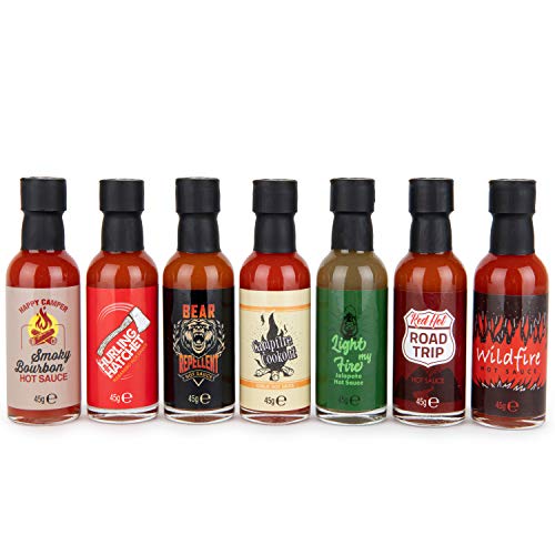 Modern Gourmet Foods - Scharfe Saucen Geschenk-Set - Hot Sauce Camper Probier-Set Mit 7 Pikanten Chili-Saucen – Bild 5