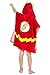 DC Comics 'Flash' Logo Superhero Hooded Bath Beach Swim Poncho Towel, Red, 4-7