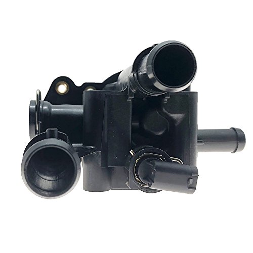 Engine Coolant Thermostat Housing with Sensor Gasket for 2011-2016 Chevrolet Cruze 2012-2017 Chevrolet Sonic 2013-2017 Chevrolet Trax Replaces # 25192228