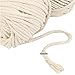 Macrame Cord 4mm x 328Yards | 100% Natural Macrame Rope | 3 Strand Twisted Cotton Cord for Wall Hanging, Plant Hangers, Crafts, Knitting, Decorative Projects | Soft Undyed Cotton Rope