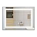 Tangkula LED Bathroom Mirror, Wall-Mounted Makeup Vanity Mirror with Led Light, Illuminated Lightning Bath Hanging Frosted Polished Edge Rectangle Mirror(27.5