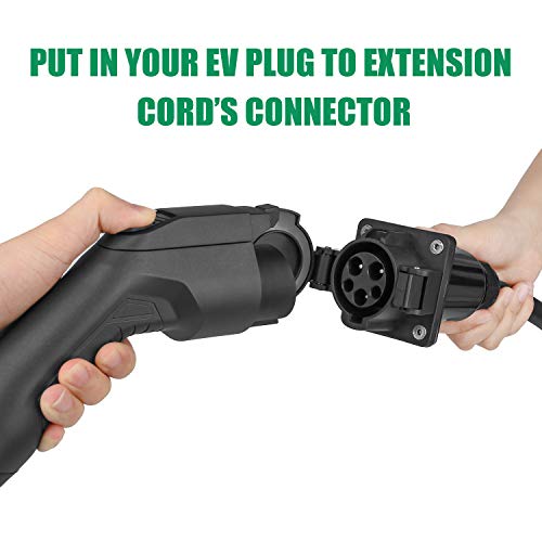 32A 20 Feet EV Charging Cable Extension Cord for SAE J1772 Electric