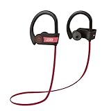 Wireless Bluetooth Headphones LESHP Wireless Sport Headset V4.1 Sport Stereo In-Ear Noise Cancelling Sweatproof Earphones 8 Hours Playing Time with Built-in HD Mic for Smartphones (Red)