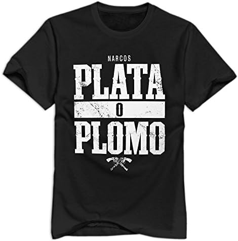Plata O Plomo Men's T-shirt Casual Shirt Men's Humor Graphic T-Shirt