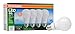 SYLVANIA Ultra LED A19 Light Bulb, 60W Equivalent, Efficient 9W, 13 Year, 800 Lumens, Dimmable, Clear, Medium Base, 5000K, Daylight - 4 Pack (78040)