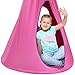 Sorbus Kids Nest Swing Chair Nook – Hanging Seat Hammock for Indoor Outdoor Use – Great for Children, (33 Inch, Nest Pink)