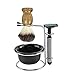 2PCS Universal Heavy Stainless Shaving Brush Stand Holder With Shaving Bowl-The Best Safety Razor Stand