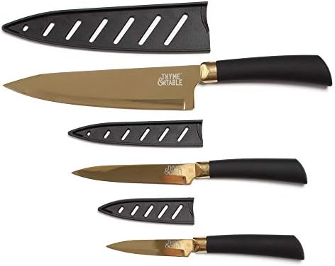 Thyme Table 3 Piece Gold Chef Knife Set Buy Online At Best Price In Uae Amazon Ae