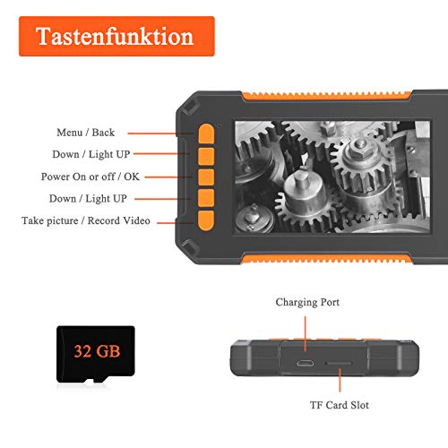 Endoskopkamera GEEUMI Industrieendoskop Schlangenkamera Endoskop mit 8 einstellbaren LED-Licht Inspektionskamera… – Bild 4