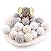 Baby Love Home 50pc White Gray Series Wooden Crochet Beads DIY Teething Necklace Bracelet for Baby Handmade Wooden teether Baby Teether Toys