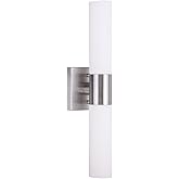 Livex Lighting 10102-91 Aero 2-Light Bath Light, Brushed Nickel, 4.5''Hx18''W