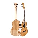 Caramel CB103 30 Inch High Gloss Zebra Wood Baritone Acoustic Electric Ukulele With Truss Rod
