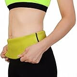 Kiwi-Rata Waist Trainer Sport Fat Burner Hot Shaper Tummy Girdle Corset Black Belt Large