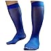 Mr.babuu 3Pairs Pack Men's Casual Striped Sheer Nylon Silky Thin Dress Socks (Blue)