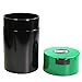 Tightvac - 1 oz to 6 ounce Airtight Multi-Use Vacuum Seal Portable Storage Container for Dry Goods, Food, and Herbs - Dark Green Cap & Black Body