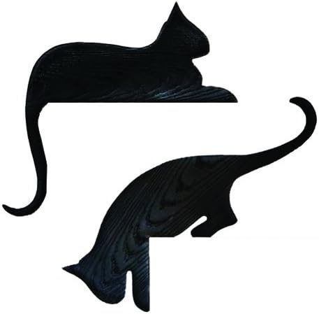 Silhouette black Cats JUMPER and RESTER Door and Window Topper