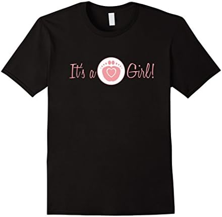 Men's Its A Girl Gender Reveal Pregnancy Baby Announcement T Shirt Large Black