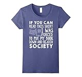 Womens If You Can Read This Book Lovers Novel Reading Funny T shirt Large Heather Blue
