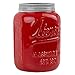 Home Basics Glazed Ceramic Retro Mason Jar Utensil Flatware Organizer Crock (Red)