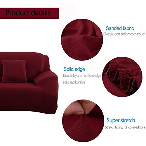FORCHEER Couch Cover Stretch Arm Chair Large Sofa Slipcover Leather Furniture Protector from Pet for Living Room - Thumbnail 2