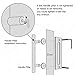 SMARTSTANDARD 10 Inch Sliding Barn Door Handle, Pull and Flush Hardware Set, Stainless Steel, Large Rustic Two-Side Design, Round