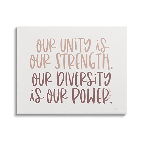 Stupell Industries Unity is Strength Diversity is Power Motivational Phrase,Des…