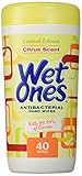 Wet Ones Citrus Scent Antibacterial Hand Wipes, (Five Total Canisters)