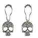 ZILucky Set of 12 Sugar Skull Shower Curtain Hooks Decorative Home Bathroom Stainless Steel Rustproof Skeletons Shower Curtain Rings Decor Accessories (Silver)