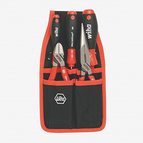 Wiha 32655 Screwdriver and Pliers Belt Pack Kit, 5 Piece