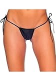 BodyZone Women's Tie-Side G-String, Black, One Size