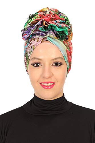 Instant Turban Cotton Scarf Head Wrap Chemo Headwear Cancer Cap - Spring