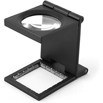 10X 28mm Mini Three-Folding 10X Magnifier Zinc Alloy Magnifier Magnifying Glass with Scale for Textile Optical Jewelry Tool (1)