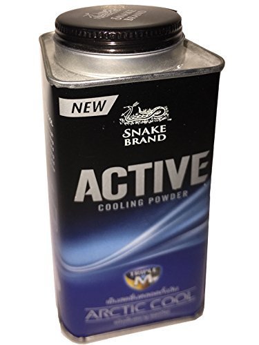 Snake Brand Prickly Heat New Active Cooling Powder Arctic Cool 140 grams