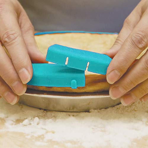 Neepanda Pie Crust Shield Adjustable Pie Crust Protector BPA-free FDA Food Safe Silicone Pie Shield Protector, Fits Any Size Pie 8 to 11.5-inch Including Rimmed Dishes(2 Pack, Red)