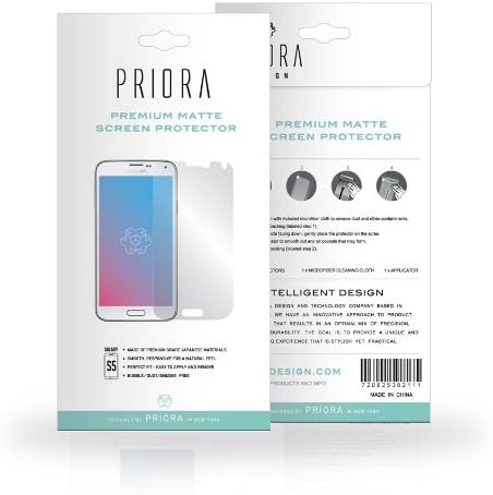 Priora Design Samsung Galaxy S5 Premium Matte Anti-Glare Screen Protector - 3 Pack (Lifetime Warranty)