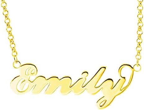 Name Plate Necklace Custom Name Necklace Customized Necklace with Any Names in 14K Gold/Silve/Rose Gold Jewelry for Women