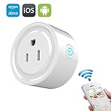 Wifi Smart Plug, Mengyasi Mini Smart Socket Compatible with Alexa with Timing Function, Switch On/Off your Electric Equipment from Anywhere via Smartphone or Tablets, No Hub Required