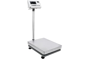 U.S. Solid Bench Scale – Stainless Steel Postal Package Shipping Scale Digital Bench Platform Balance with 16” x 20” Platform