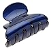 Navy Blue Hair Clip for Thin or Short Hair, French Mini Couture Claw Clip for Women, Strong No Slip Hold, Gentle Grip, Lightweight, Nacro Ocean | France Luxe