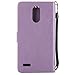 LG Stylo 3 Case,Stylus 3 plus wallet Case,Premium Vintage Emboss Floral PU Leather Built-In Card/Cash Slots,Stand Magnetic Wristlet Strap Case By Zvkvamt (TREE-PURPLE)
