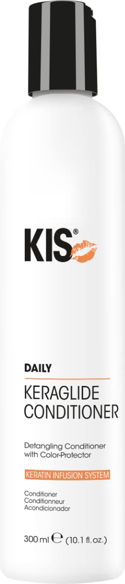KIS KeraGlide Conditioner - Animal Friendly & Sustainable - Keratin Infusion System - Detangling for Treated Hair 300 ml