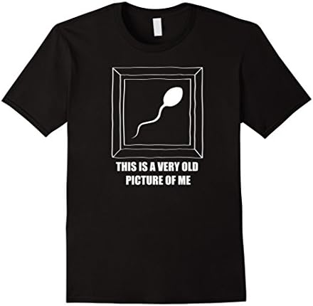 Mens Very Old Picture Sperm Funny Shirt for Teens Mom Dad Gift 2XL Black